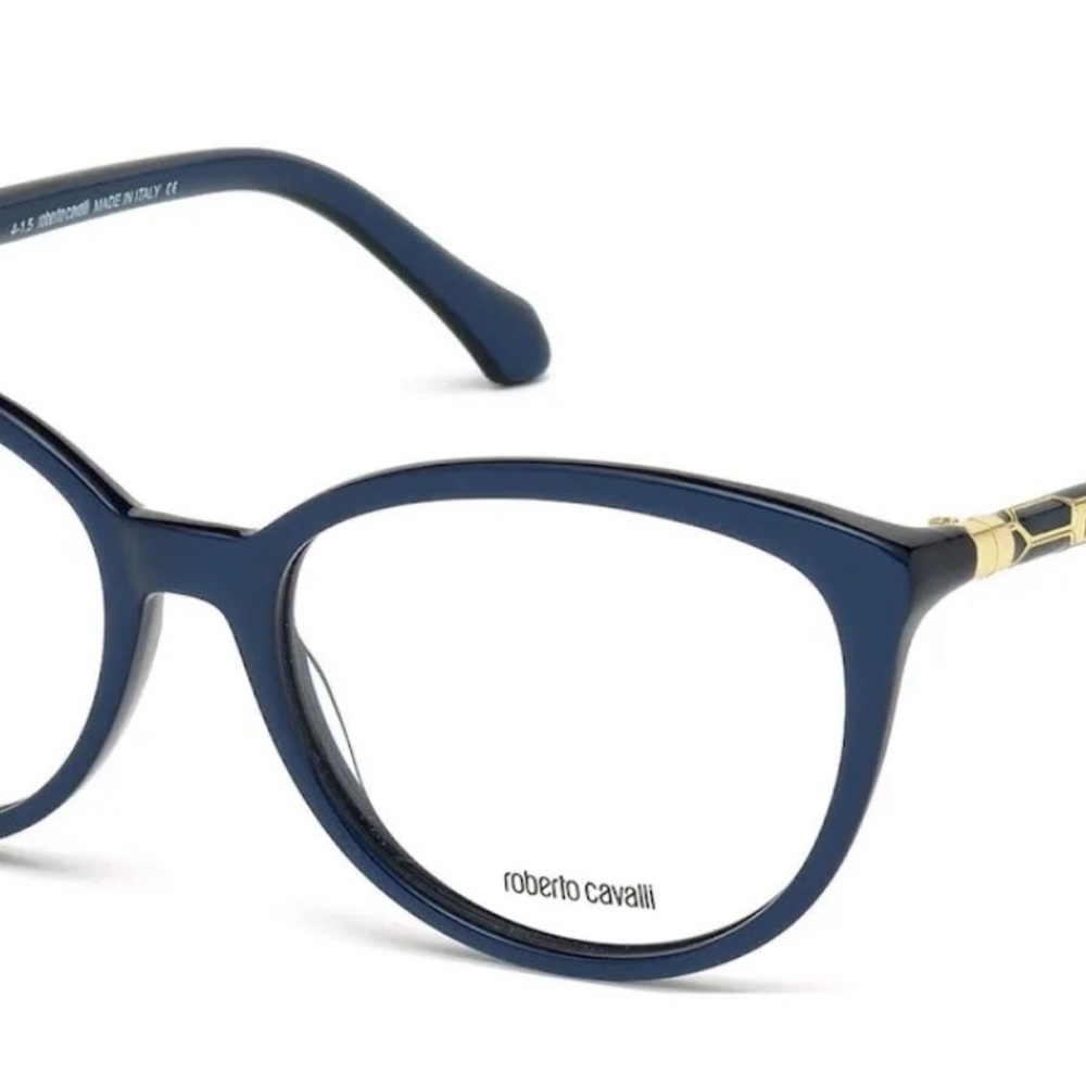 Roberto Cavalli Blue and Gold Glasses